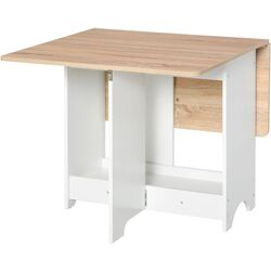 Стол складной Homcom 835-339 38/118x80x72 cm (White/Wood) Thumb