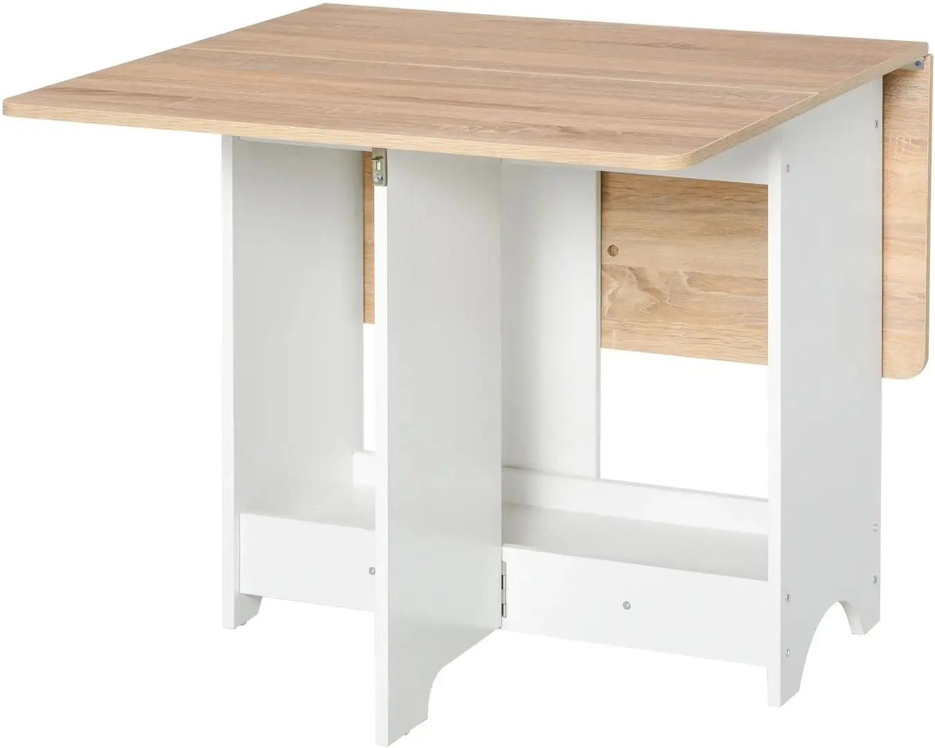 Стол складной Homcom 835-339 38/118x80x72 cm (White/Wood) - 3