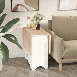 Стол складной Homcom 835-339 38/118x80x72 cm (White/Wood) Thumb