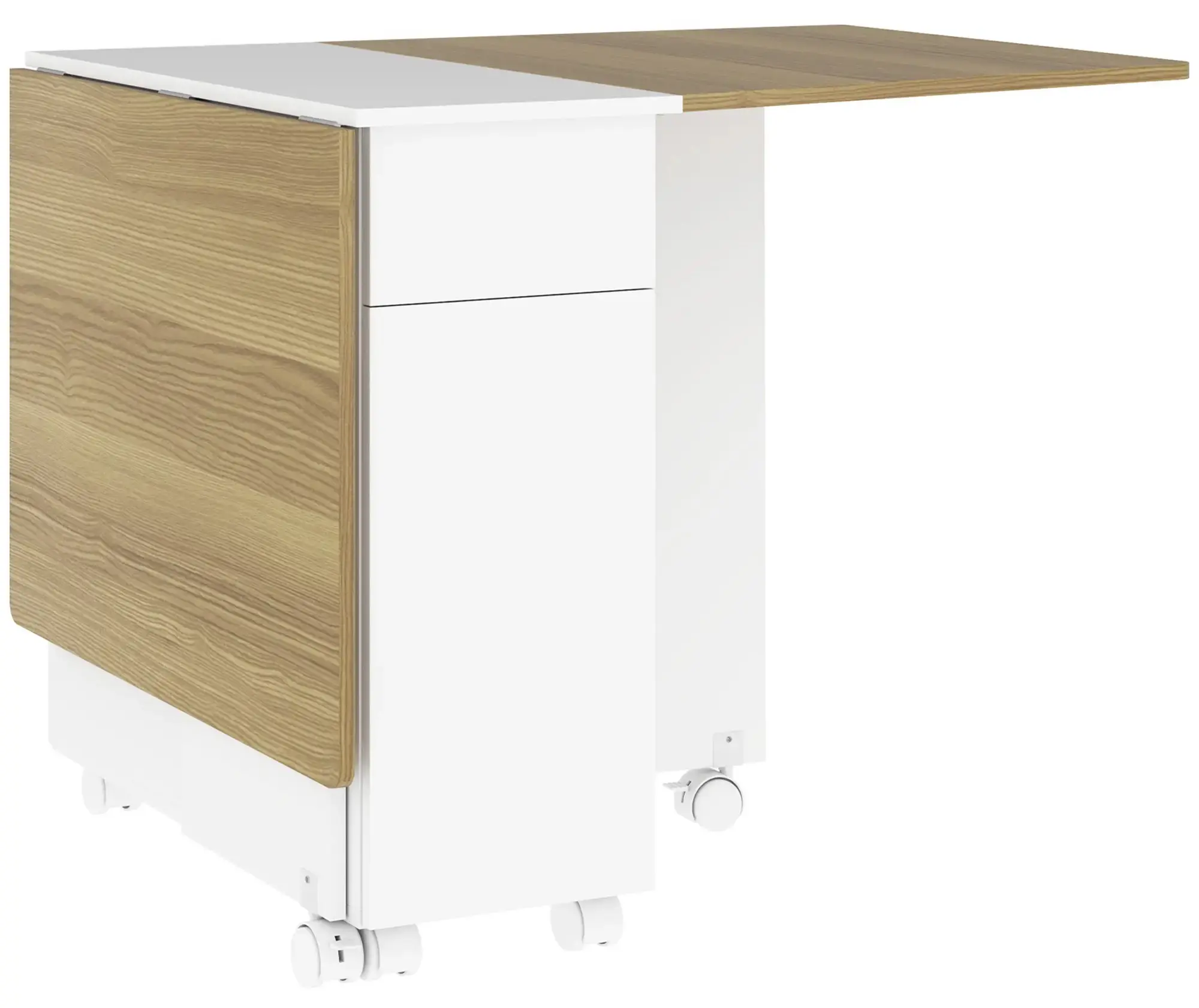 Masa pliabila Homcom 835-605V80WT (White/Natural) - 3