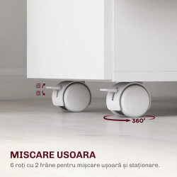 Masa pliabila Homcom 835-605V80WT (White/Natural) Thumb