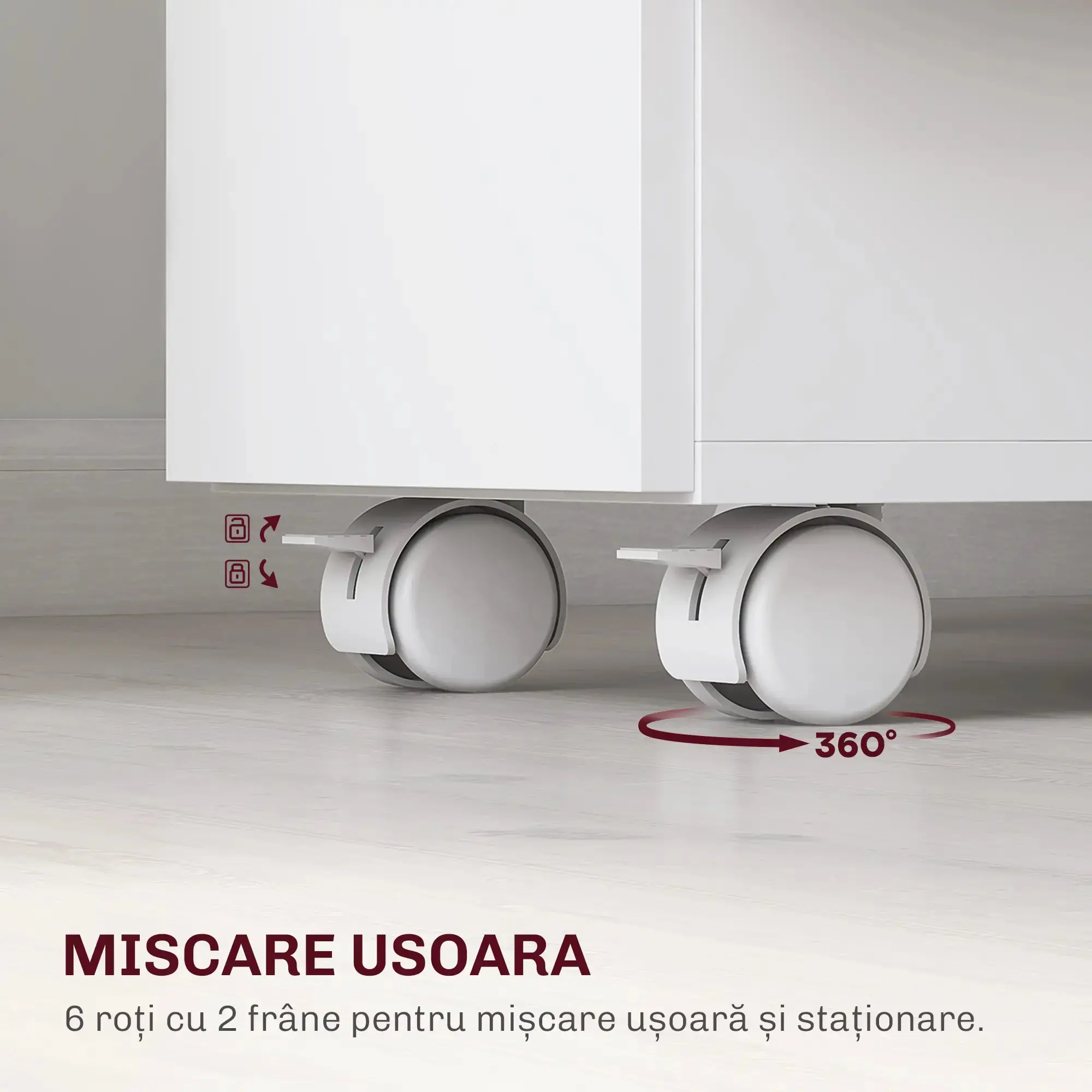 Masa pliabila Homcom 835-605V80WT (White/Natural) - 7