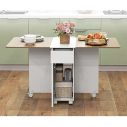 Masa pliabila Homcom 835-605V80WT (White/Natural) Thumb