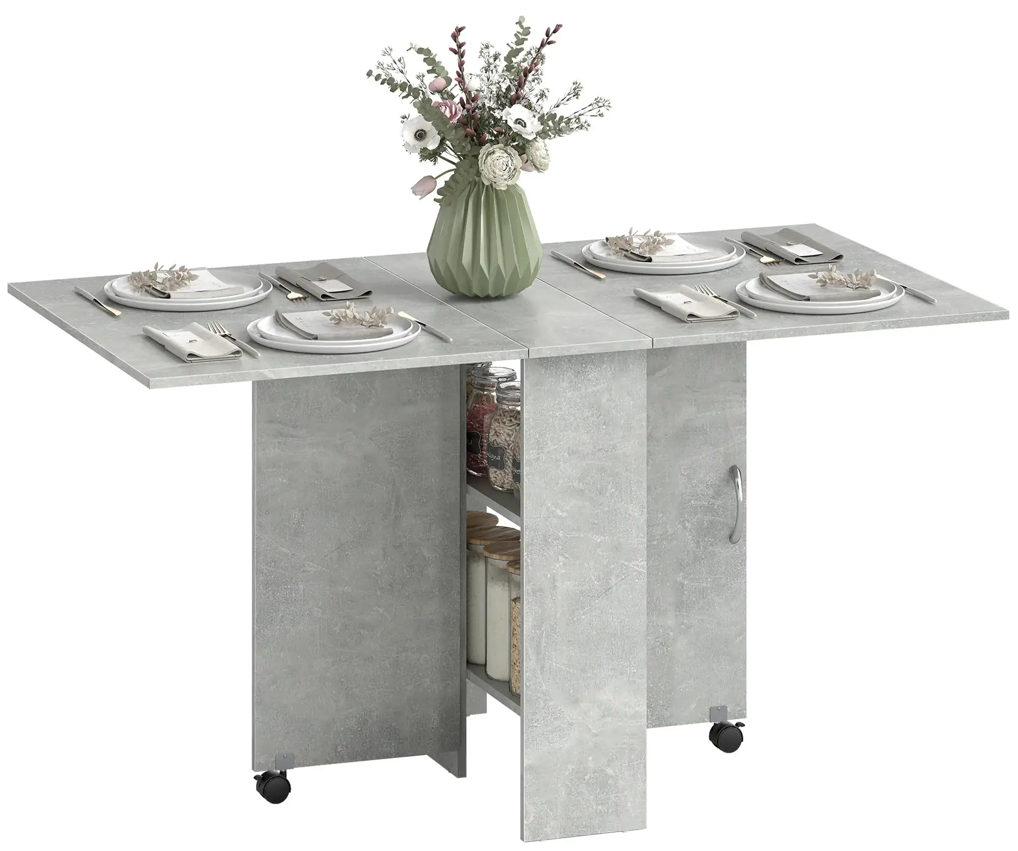 Masa pliabila Homcom 835-621V00GY (Grey) - 2