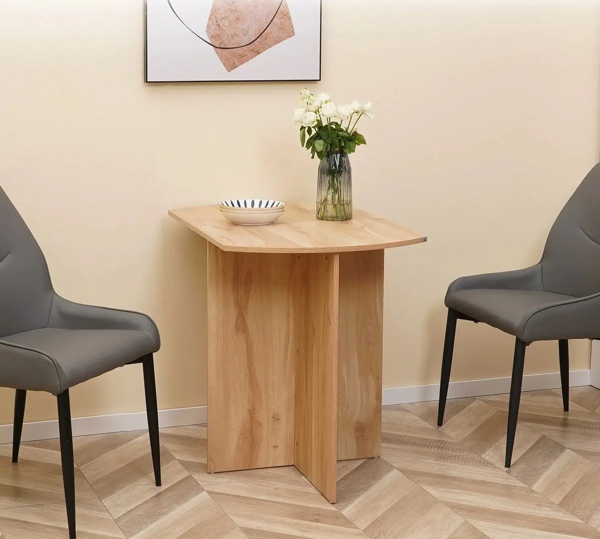 Masa pliabila Homcom 835-650AK 47/90x60x74 cm (Oak)