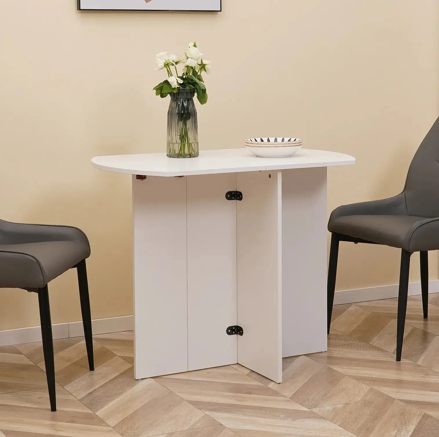 Masa pliabila Homcom 835-650WT (White) - 8