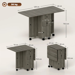 Стол складной Homcom 835-679GY (Grey) Thumb
