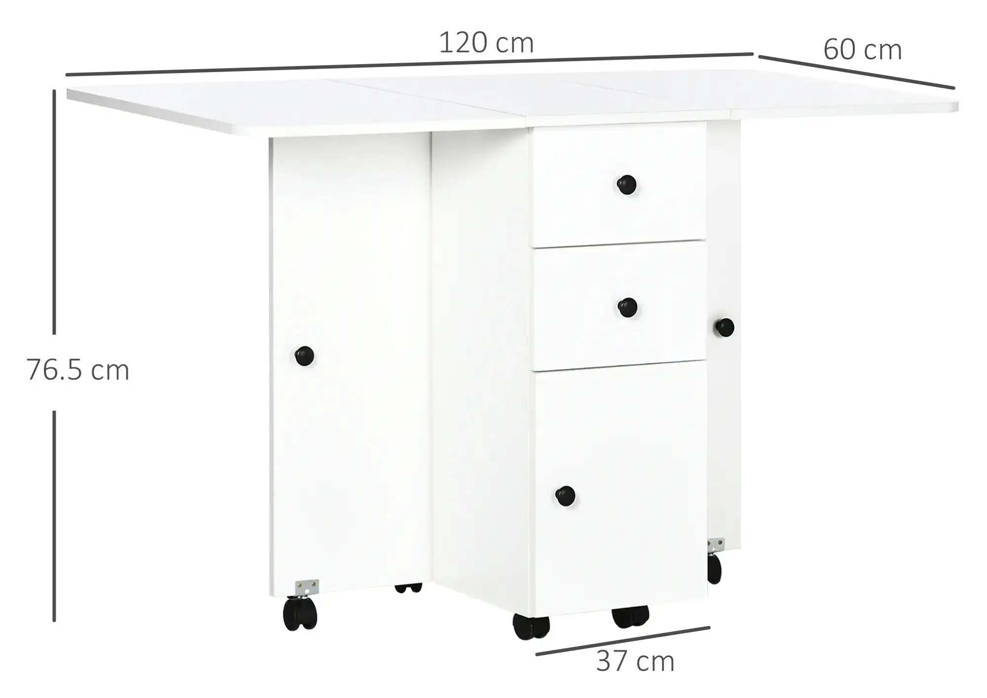 Стол складной Homcom 835-679WT (White) - 4