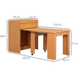 Стол складной Homcom 835-682GY 180/52х84x100 cm (Natural Wood) Thumb