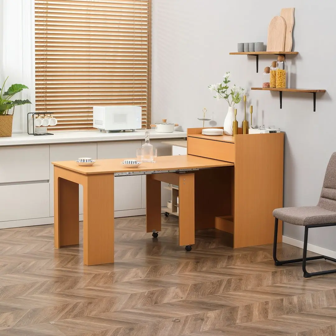 Стол складной Homcom 835-682GY 180/52х84x100 cm (Natural Wood) - 5