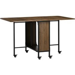 Masa pliabila Homcom 835-789V00LR 80/130x80x74 cm (Light Brown/Black) Thumb