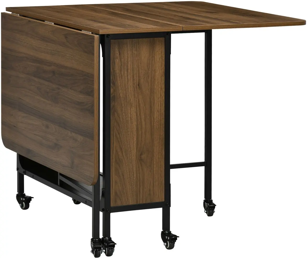 Masa pliabila Homcom 835-789V00LR 80/130x80x74 cm (Light Brown/Black)