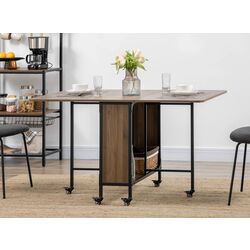 Masa pliabila Homcom 835-789V00LR 80/130x80x74 cm (Light Brown/Black) Thumb