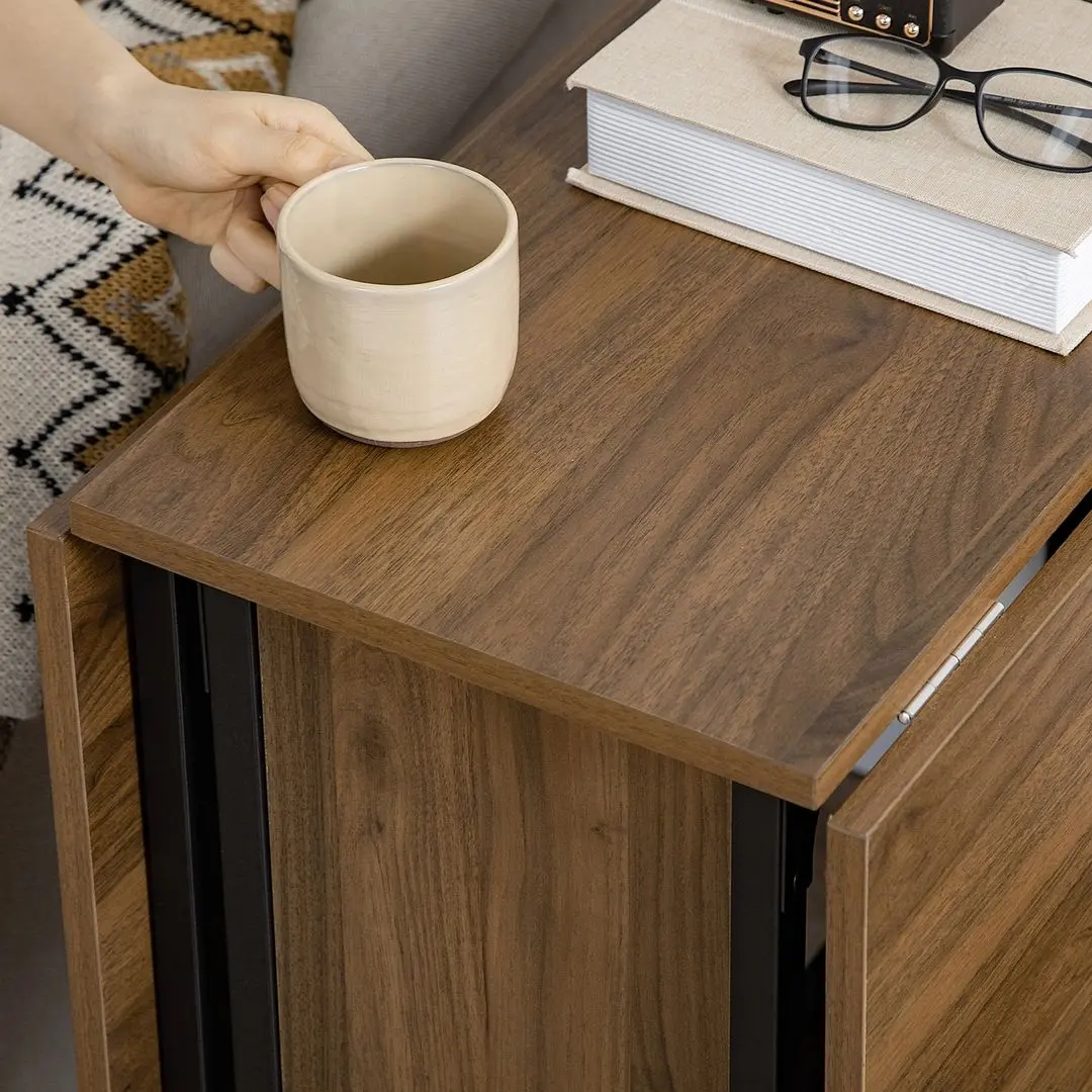 Masa pliabila Homcom 835-789V00LR 80/130x80x74 cm (Light Brown/Black)