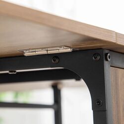 Masa pliabila Homcom 835-789V00LR 80/130x80x74 cm (Light Brown/Black) Thumb