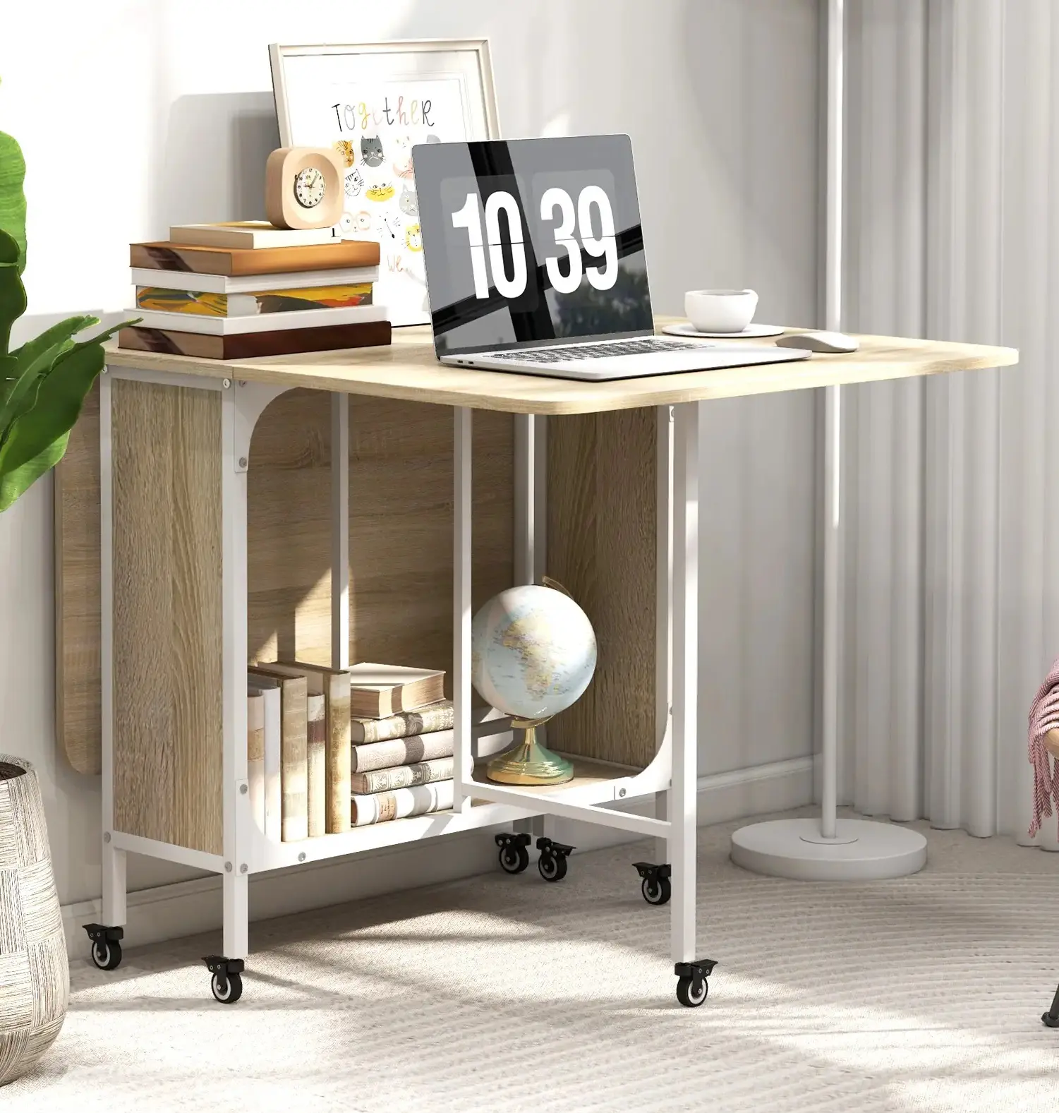 Masa pliabila Homcom 835-789V00ND (Natural) - 8