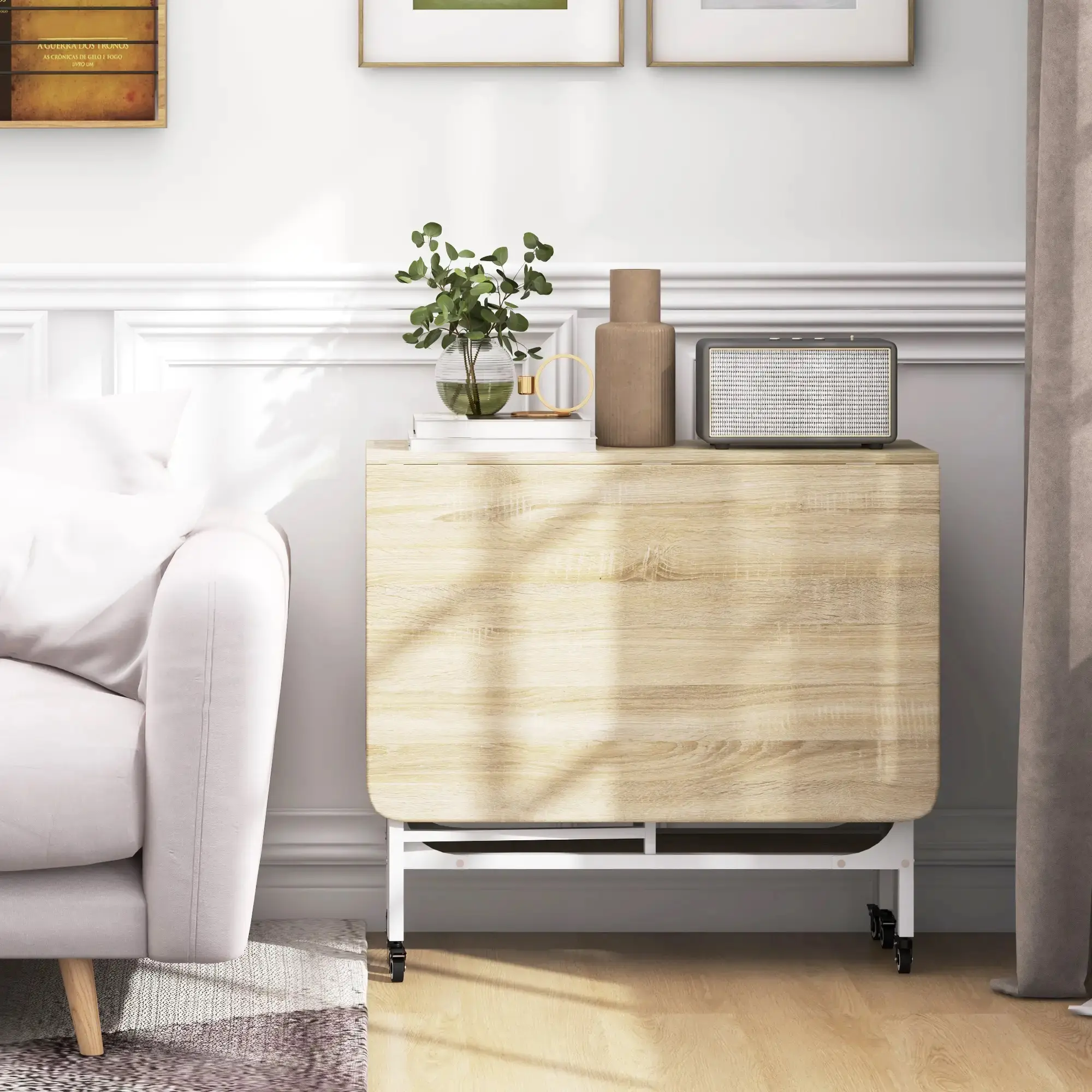 Masa pliabila Homcom 835-789V00ND (Natural) - 9