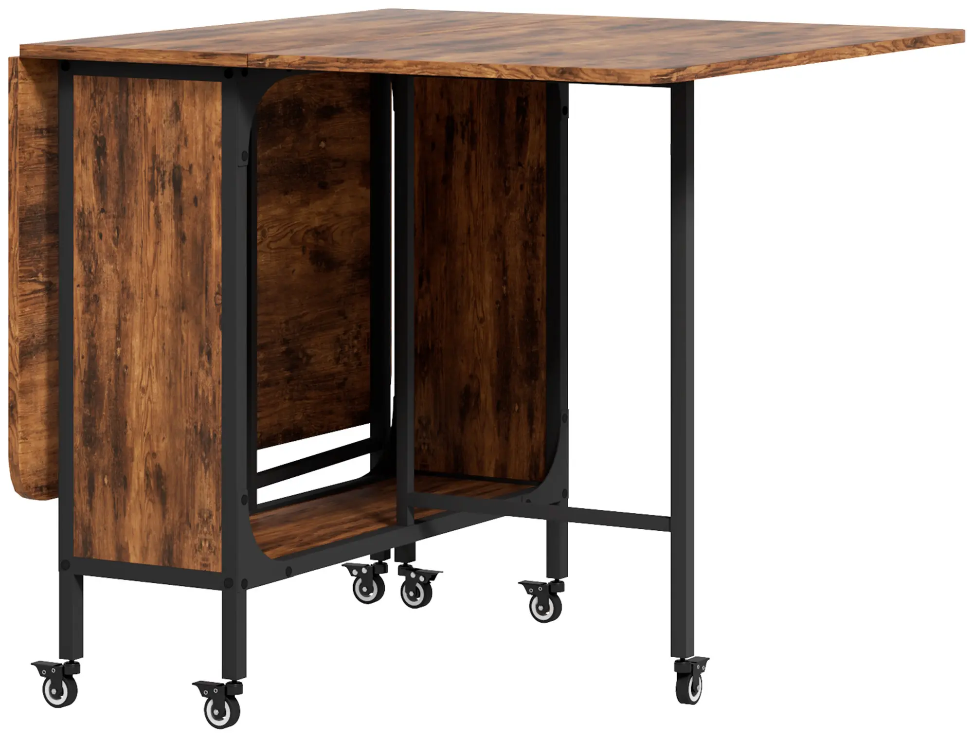 Masa pliabila Homcom 835-789V00RB (Rustic Brown) - 2