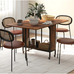 Masa pliabila Homcom 835-789V00RB (Rustic Brown)