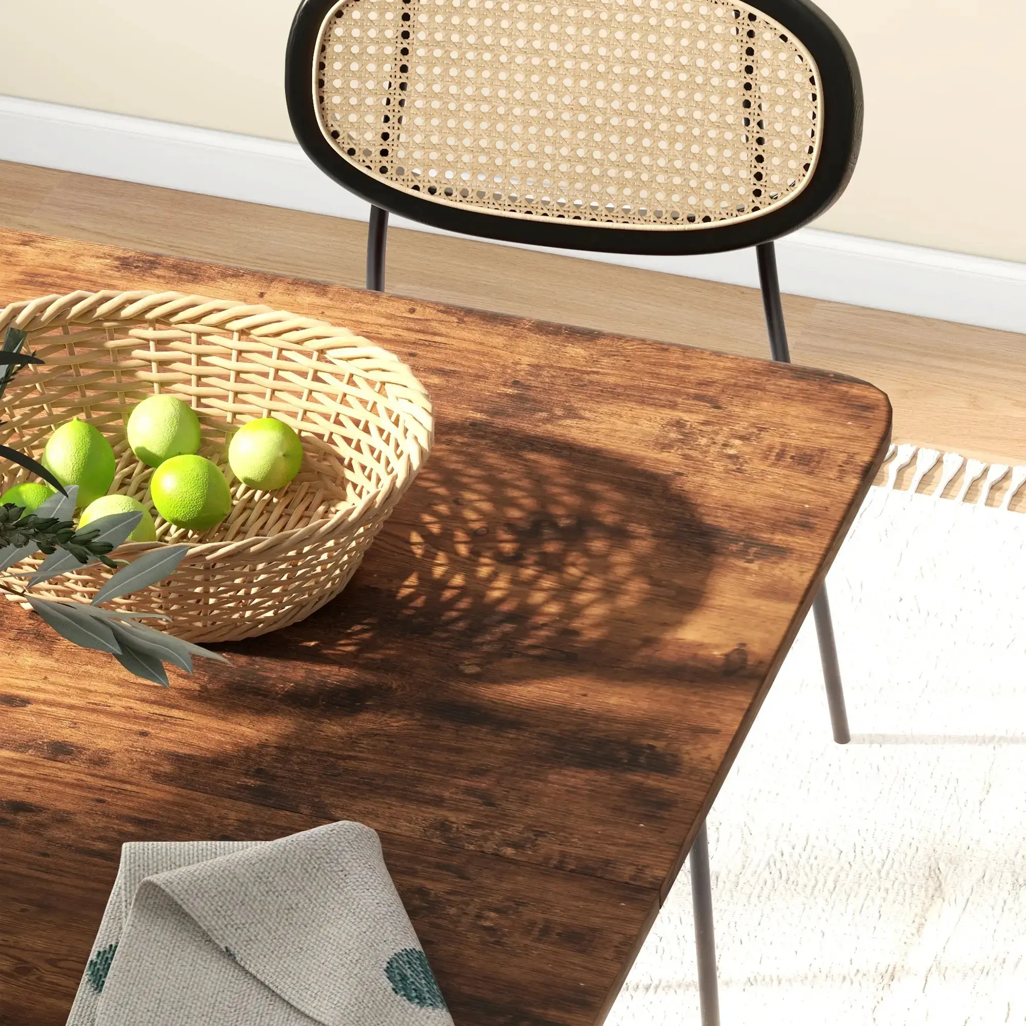 Masa pliabila Homcom 835-789V00RB (Rustic Brown) - 6