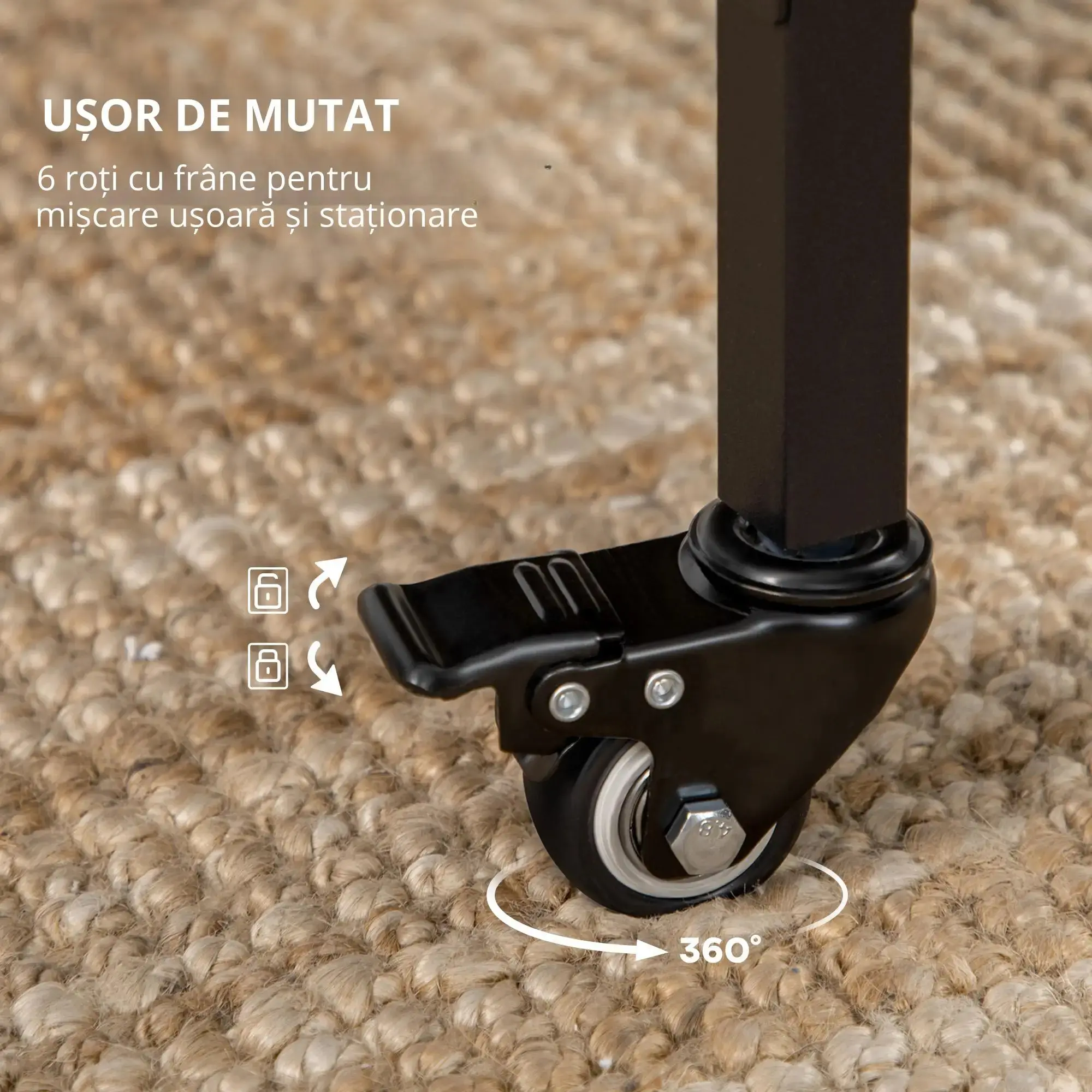 Masa pliabila Homcom 835-789V00RB (Rustic Brown) - 7