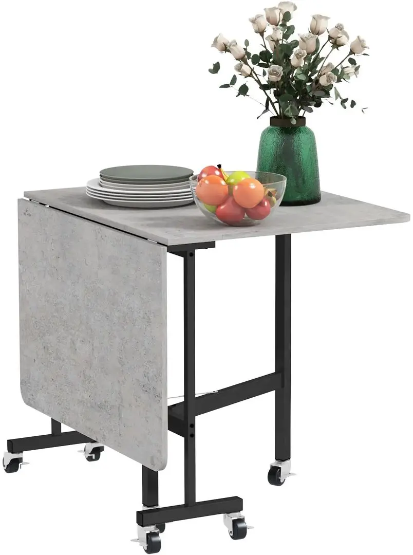 Masa pliabila Homcom 83A-049V80GY 26/120x80x73 cm (Grey/Black)