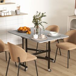 Masa pliabila Homcom 83A-049V80GY 26/120x80x73 cm (Grey/Black)