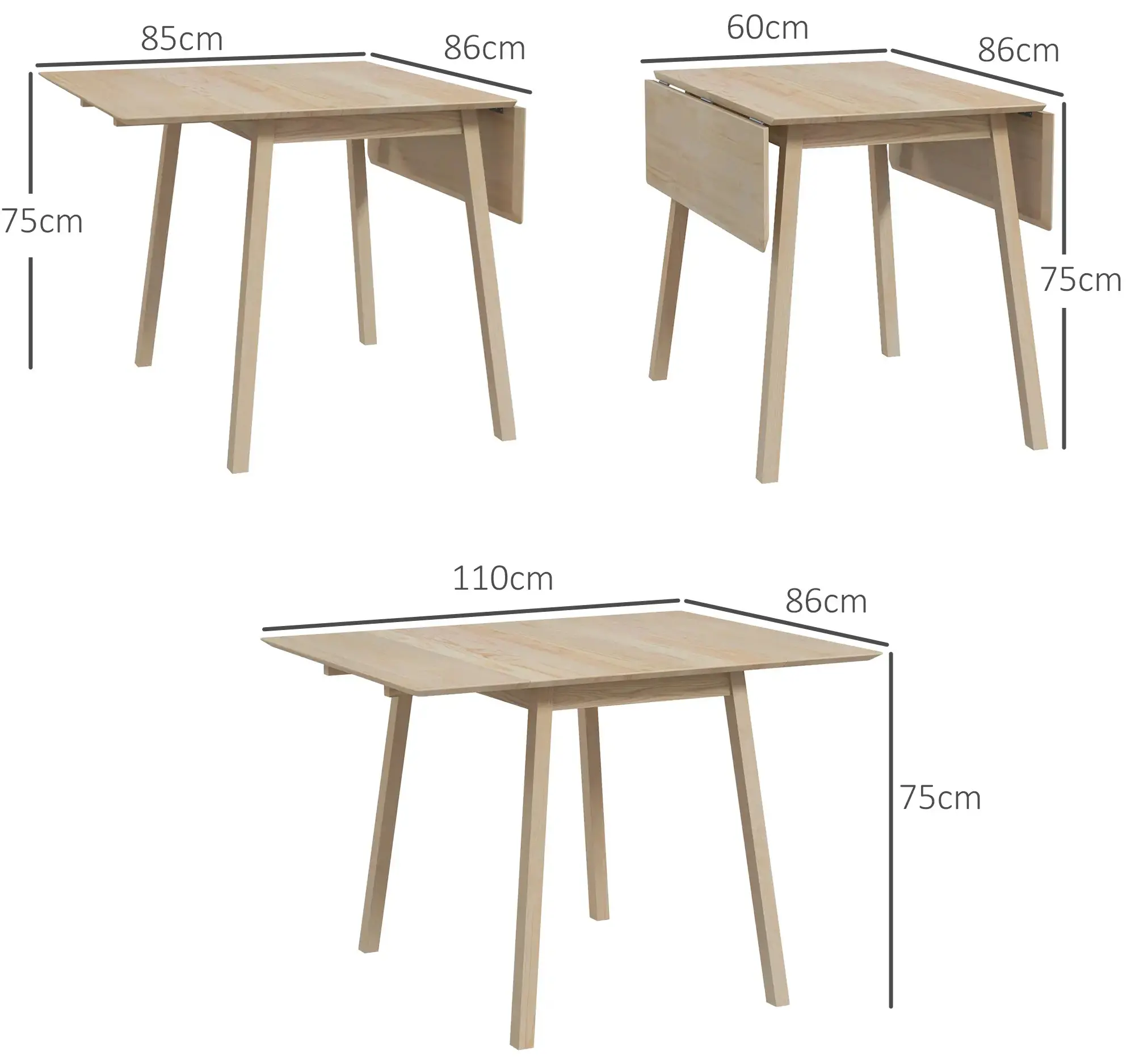 Стол складной Homcom 83A-100V00ND (Natural) - 4