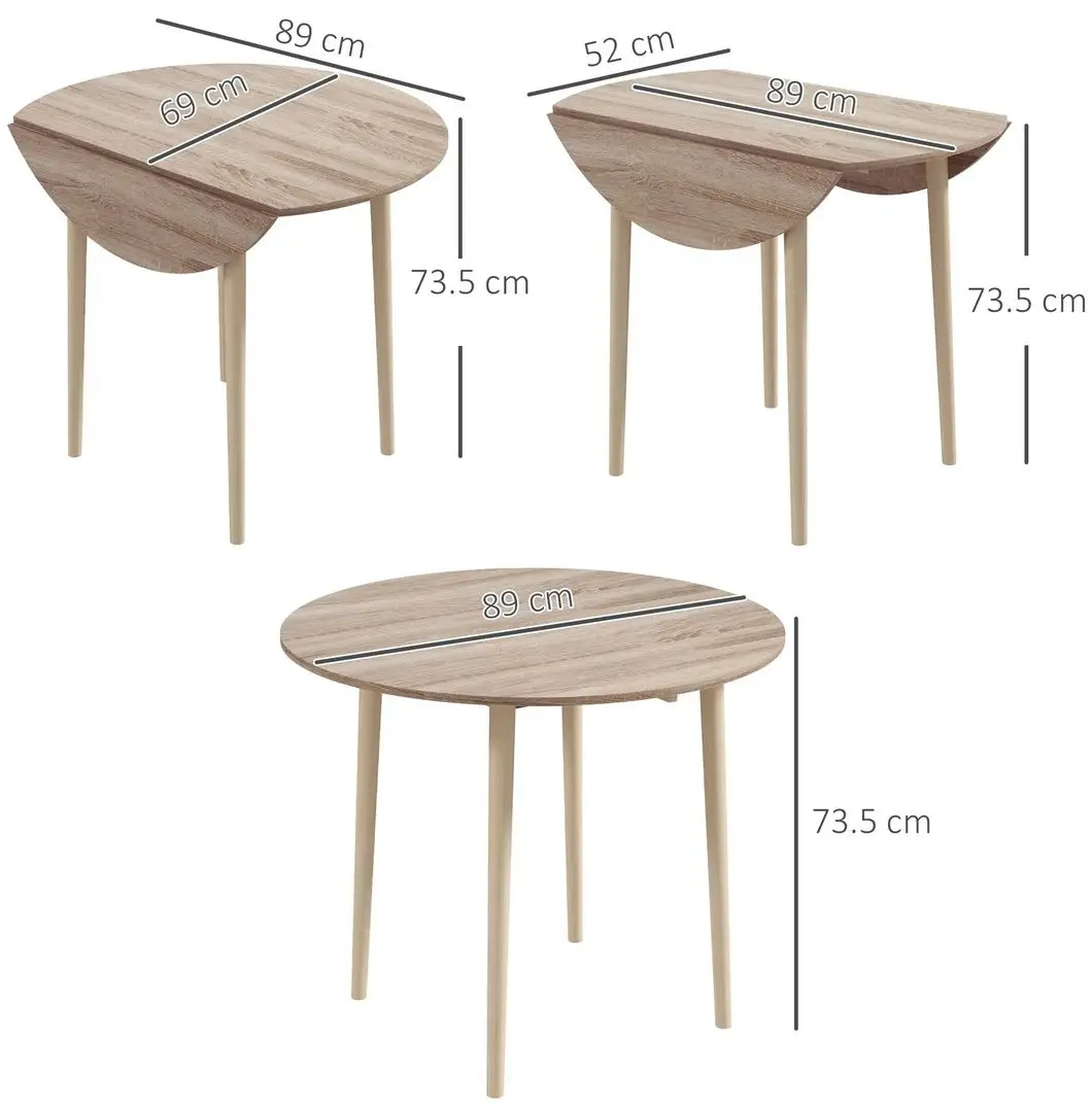 Стол складной Homcom 83A-111V80AK 89x73.5 (Natural)