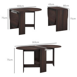 Стол складной Homcom 83A-116V80BN (Brown) Thumb