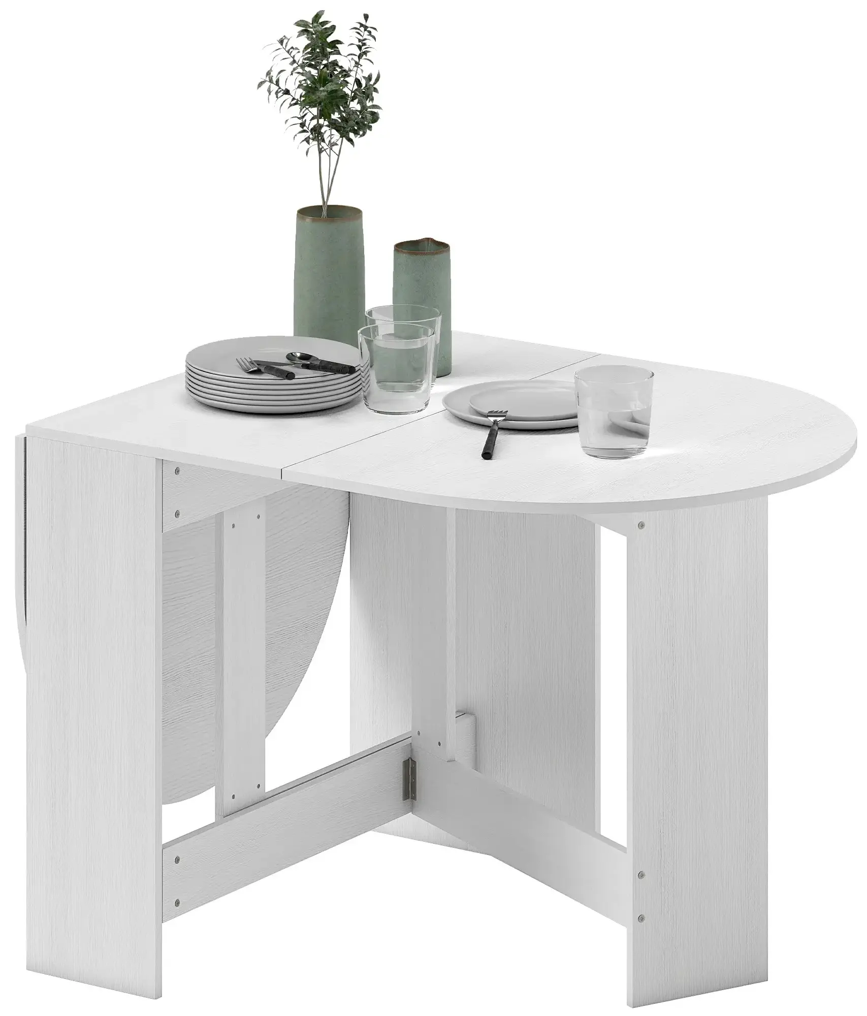 Masa pliabila Homcom 83A-116V80WT (White) - 2