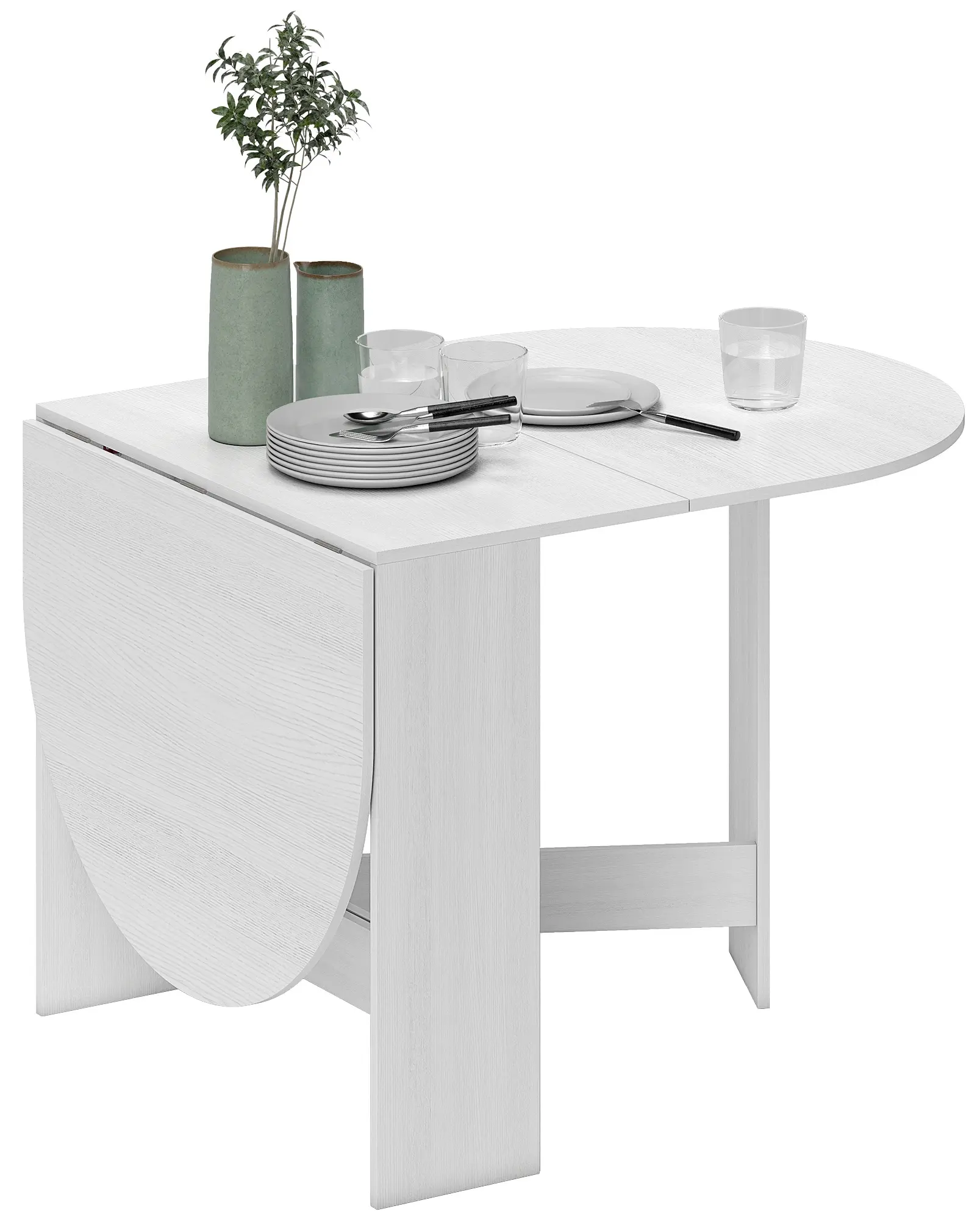 Masa pliabila Homcom 83A-116V80WT (White) - 3