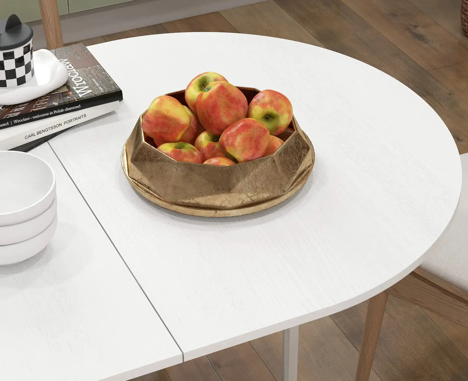 Masa pliabila Homcom 83A-116V80WT (White) - 6