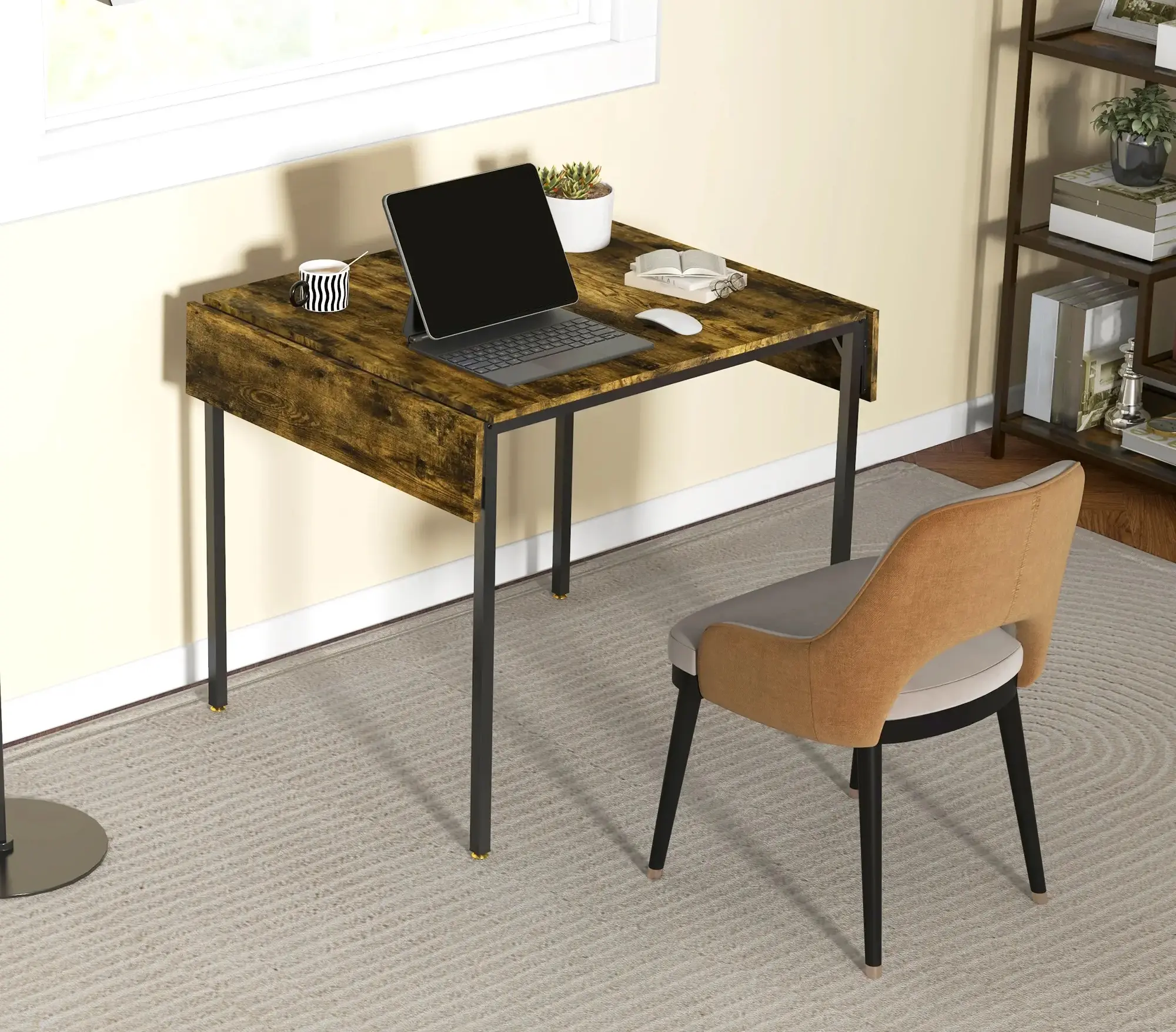 Masa pliabila Homcom 83A-150V80RB (Rustic Brown) - 12