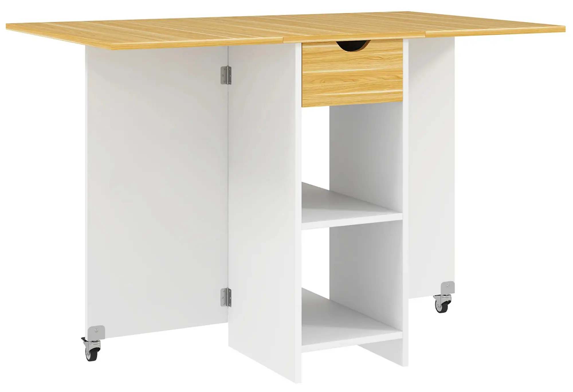 Стол складной Homcom 83A-201V00AK (Oak/White) - 3