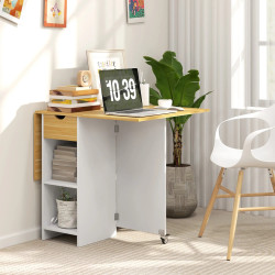 Стол складной Homcom 83A-201V00AK (Oak/White) Thumb