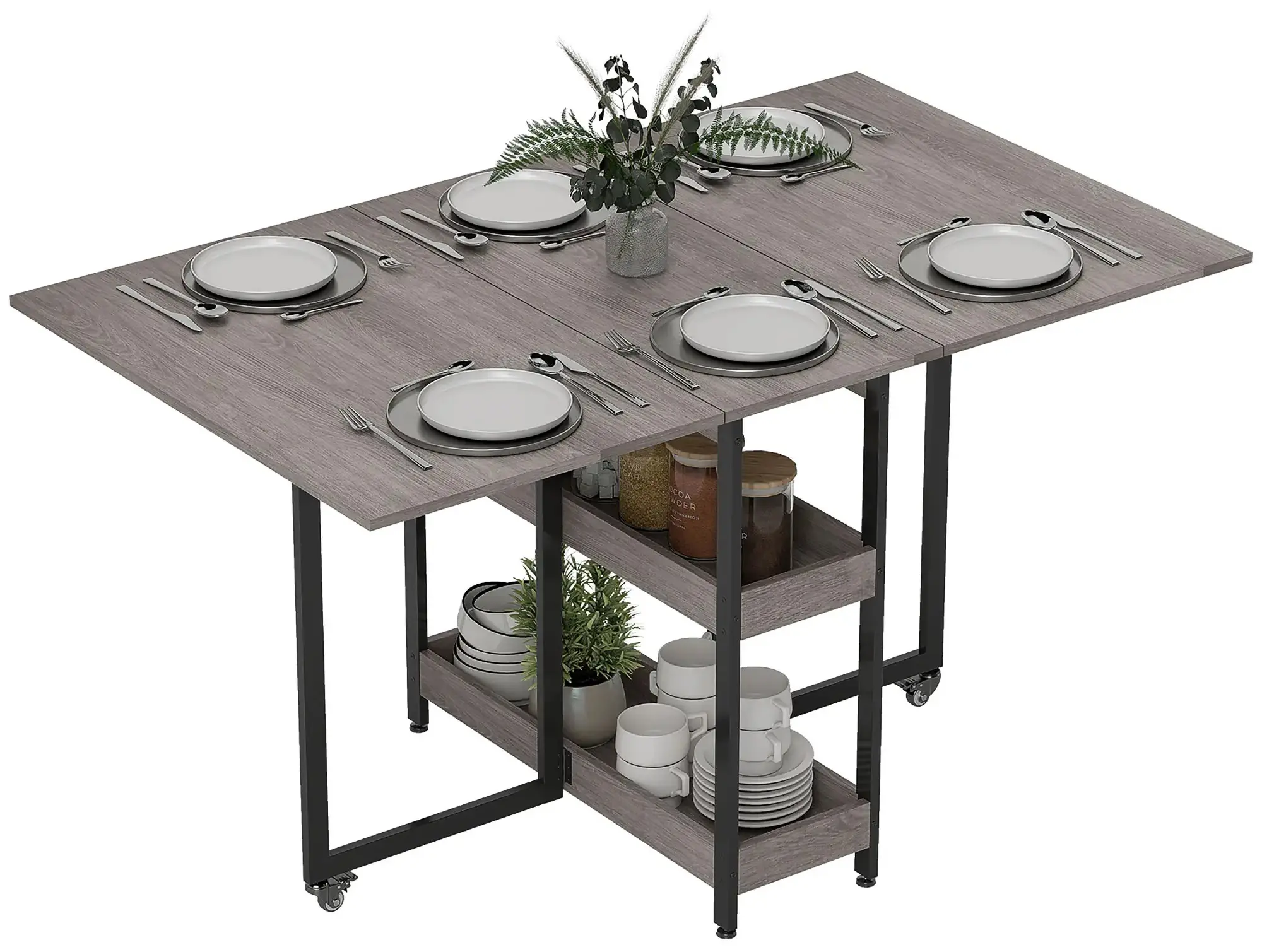 Masa pliabila Homcom 83A-296V00GY (Grey) - 3