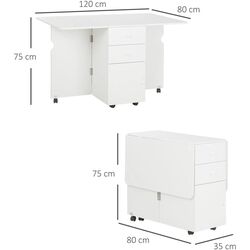 Masa-tumba Homcom 835-928V00WT 120x80x75 cm (White) Thumb
