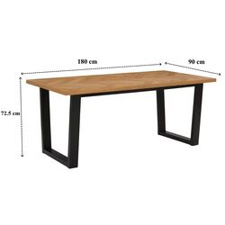 Стол Home Affaire 180x90x72.5 (Black/Natural) Thumb