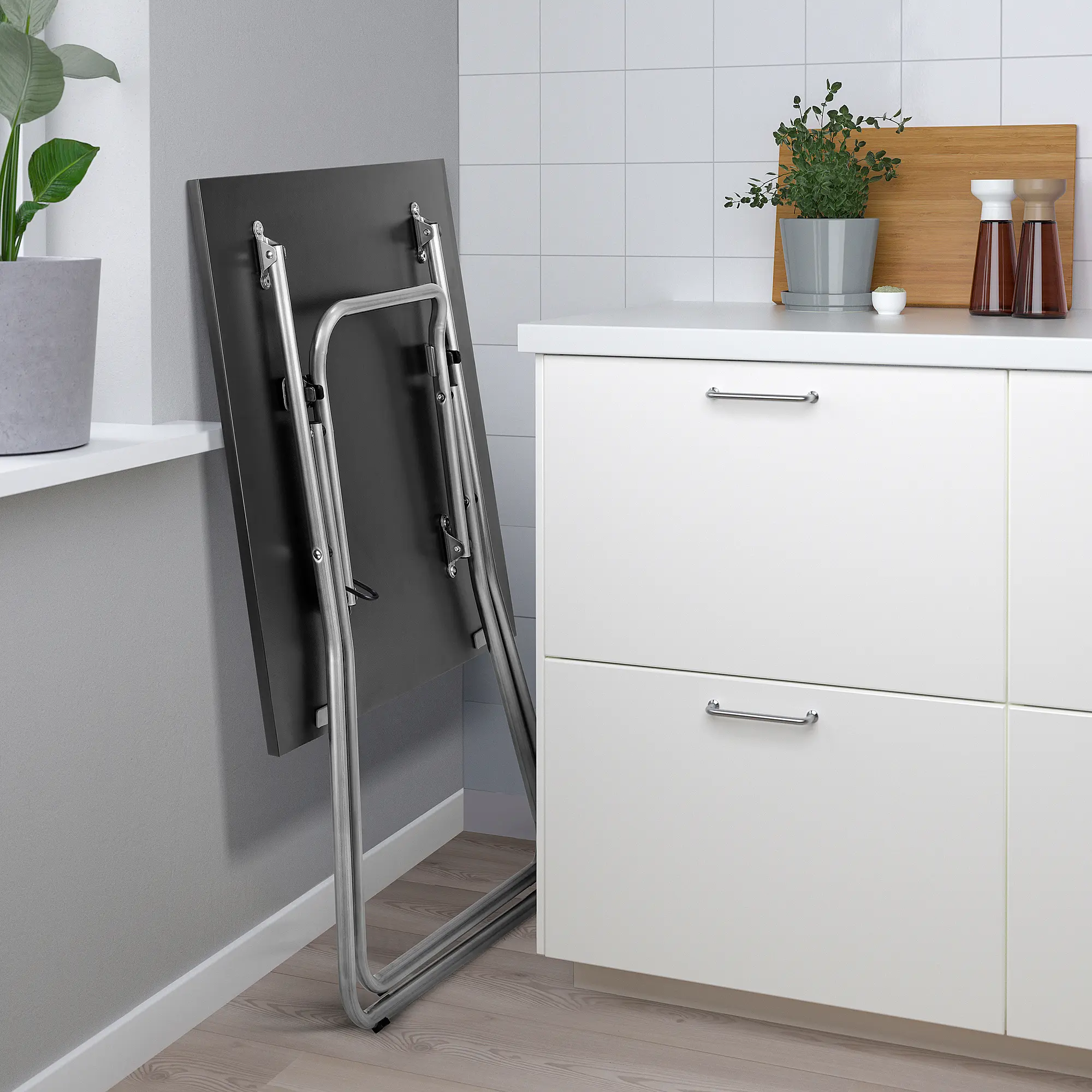 Складной стол Ikea Gunde 67x67 (Черный) - 5