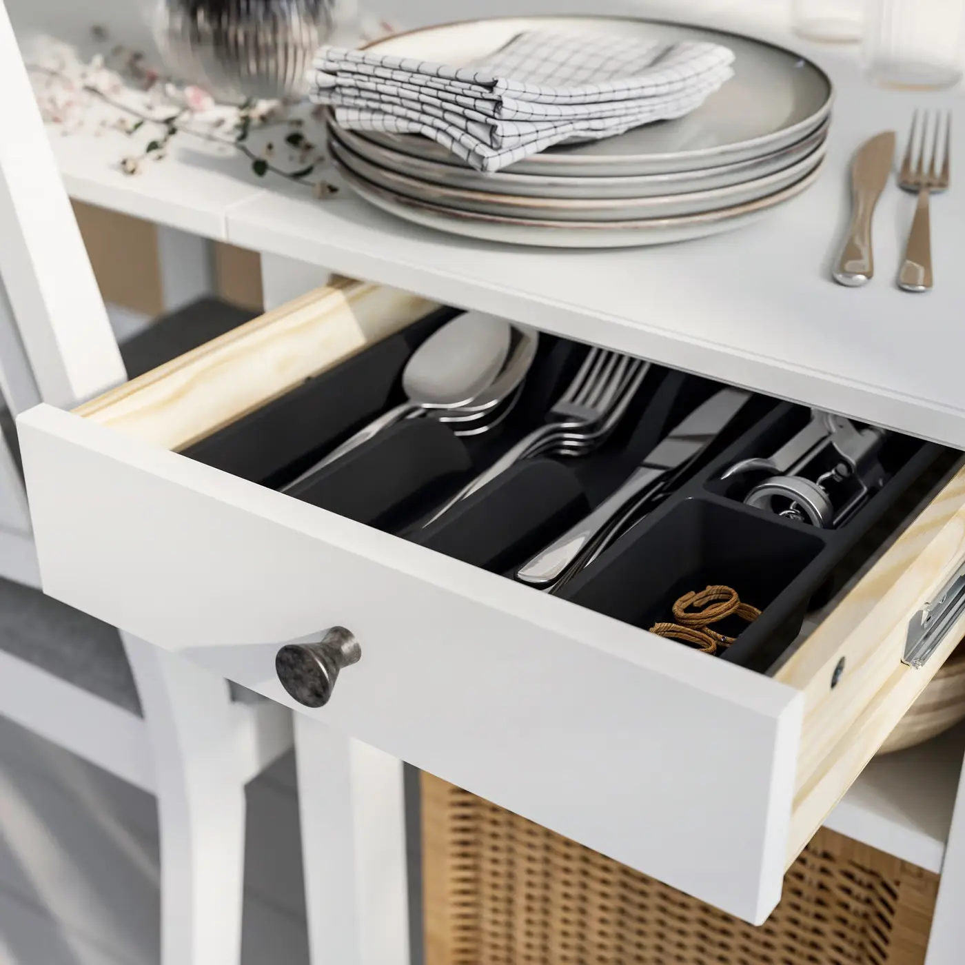 Складной стол Ikea Nasinge 48/104/159x85 (Белый) - 4