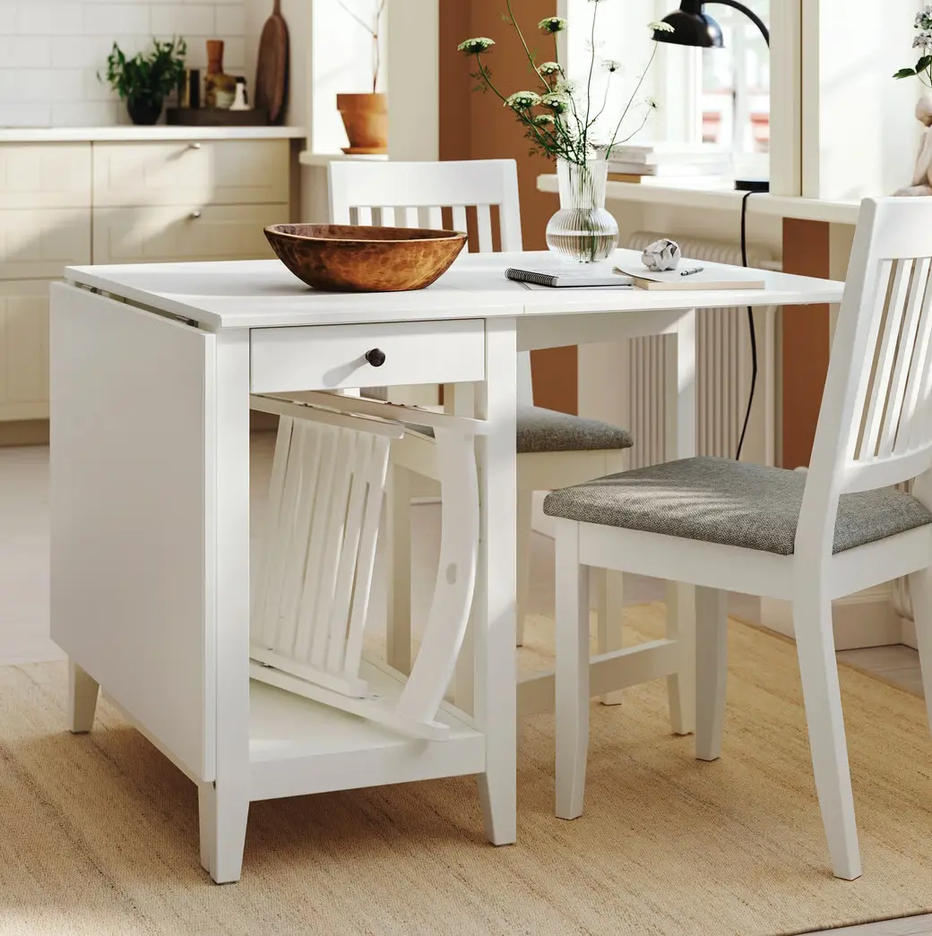 Складной стол Ikea Nasinge 48/104/159x85 (Белый)