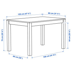 Masa Ikea Alhult 120x80 (Bej/Maro) Thumb