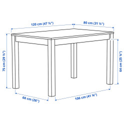 Masa Ikea Alhult 120x80 (Negru/Maro) Thumb