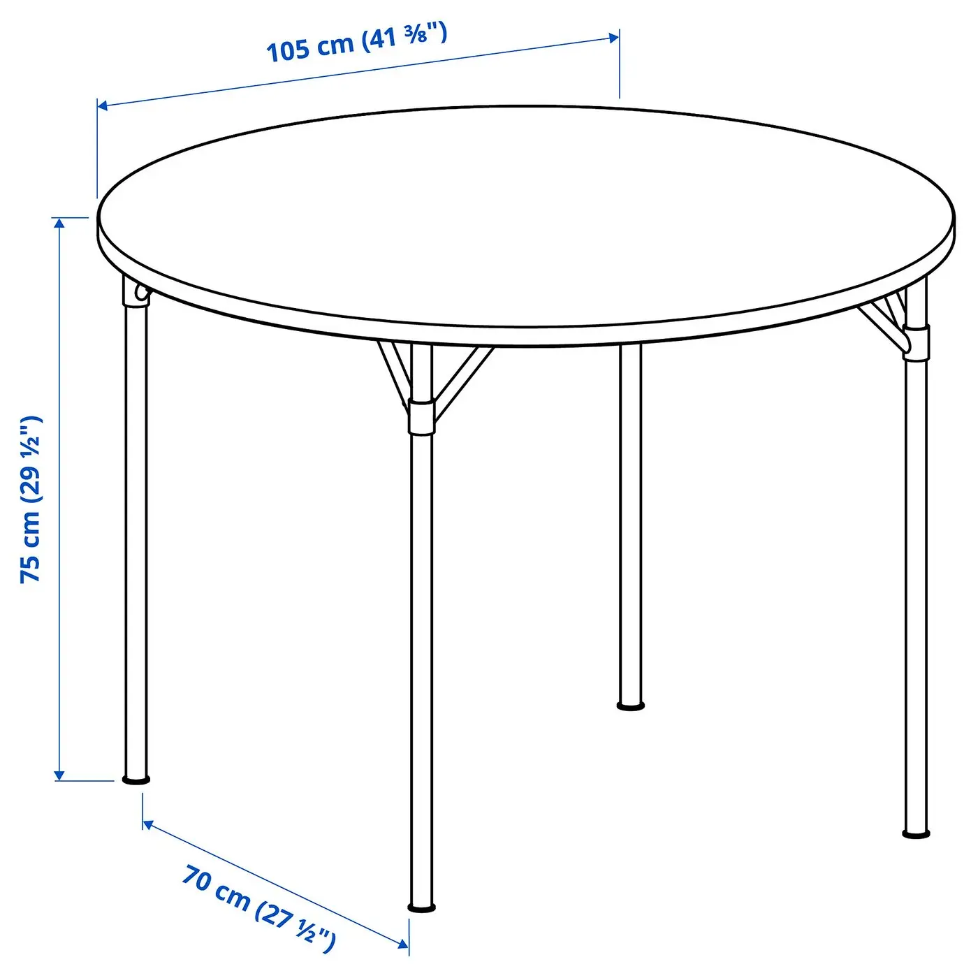 Стол Ikea Grotan 105 см (Сосна/Коричневый) - 7