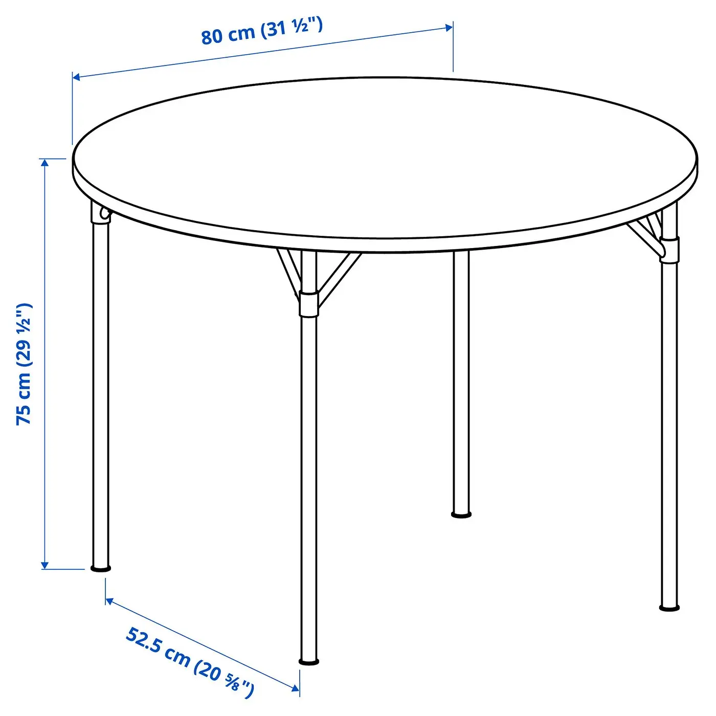 Стол Ikea Grotan 80 см (Коричневый) - 4