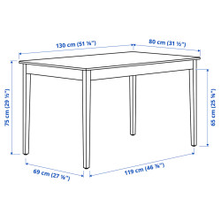 Masa Ikea Nasinge 130x80 (Alb) Thumb
