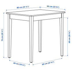 Masa Ikea Nasinge 80x60 (Alb) Thumb