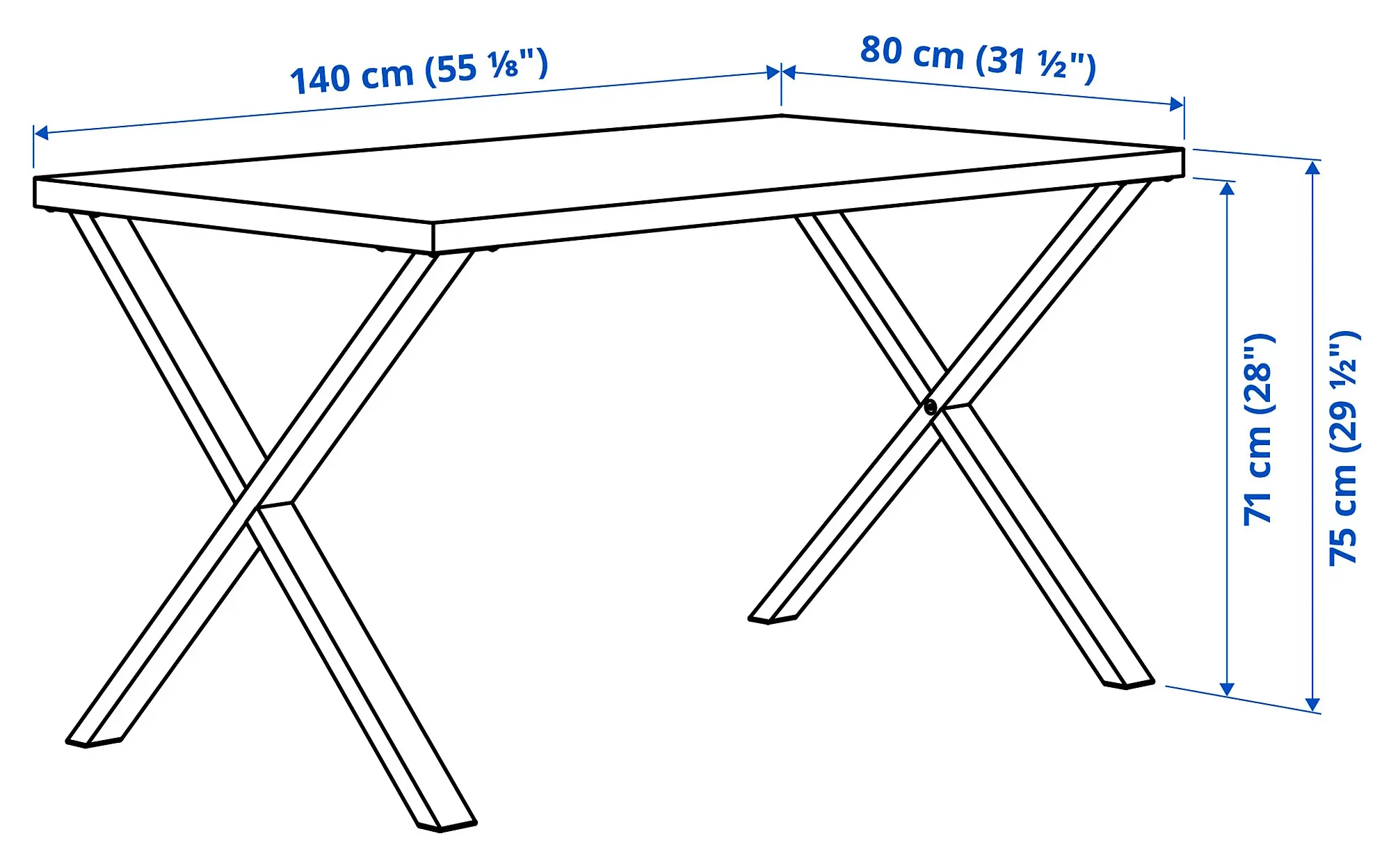 Стол Ikea Skalsta Х 140х80 (Темно-серо-зеленый/Имитация мрамора/Серо-черный)