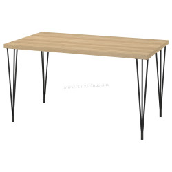 Masa Ikea Skalsta ac de par 140x80 (Stejar/Negru-gri)